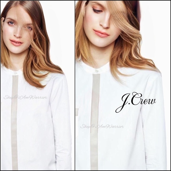 J.Crew Thomas Mason leather trim tunic top *shop@iamwarrior - Picture 3 of 11